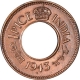 Bronze One Pice Coin  of King George VI of Bombay Mint of 1943.