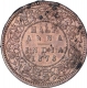 Copper Half Anna Coin of Victoria Queen of Calcutta Mint of 1876.