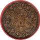 Copper Half Anna Coin  of Victoria Queen of Calcutta Mint of 1876.