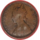 Copper Half Anna Coin  of Victoria Queen of Calcutta Mint of 1876.