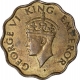 Nickel Brass One Anna  Coin of King George VI of Bombay  Mint of 1943.