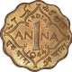 Nickel Brass One Anna Coin of King George VI of Calcutta Mint of 1944.