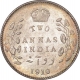 Silver Two Annas Coin  of King Edward VII of Calcutta Mint of 1910.