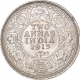 Silver Two Annas Coin of King George V of Calcutta Mint of 1913.