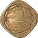 Nickel Brass Two Annas Coin of King George VI of Bombay Mint of 1943.