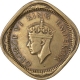 Nickel Brass Two Annas Coin of King George VI of Bombay Mint of 1943.