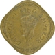 Nickel Brass Two Annas Coin of King George VI of Bombay Mint of 1944.