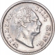 Silver Quarter Rupee Coin of King William IIII of Calcutta Mint of 1835.