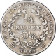 Silver Quarter Rupee Coin of King William IIII of Calcutta Mint of 1835.