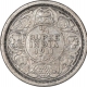 Silver Quarter Rupee Coin of King George V of  Calcutta Mint of 1911.