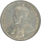 Silver Quarter Rupee Coin of King George V of Calcutta Mint of 1930.