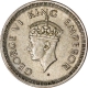 Silver Quarter Rupee Coin  of King George VI of Bombay Mint of 1945.