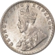 Silver Half Rupee Coin of King George V of Calcutta Mint of 1921.