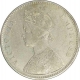 Silver One Rupee Coin of Victoria Empress of Bombay Mint of 1879.