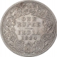 Silver One Rupee Coin of Victoria Empress of Bombay Mint of 1884.