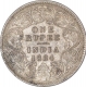 Silver One Rupee Coin of Victoria  Empress of Calcutta Mint of 1884.