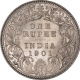 Silver One Rupee Coin of Victoria Empress of Bombay Mint of 1901.