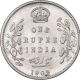 Silver One Rupee Coin of King Edward VII of Calcutta Mint of 1909.