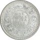 Silver One Rupee Coin of King George V of Calcutta Mint of 1918.