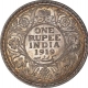 Silver One Rupee Coin of King George V of Bombay Mint of 1919.