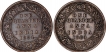 One Quarter Anna Coins of Victoria Empress of Calcutta Mint of 1884.