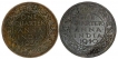 Lot of Two Bronze One Quarter Anna Coins of King George VI of Bombay Mint of Different Year.