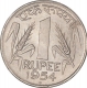 Nickel One Rupee Coin of Bombay Mint  of Republic India of the Year 1954.