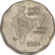 Cupro Nickel Two Rupees Coins of Calcutta Mint of Republic India of the Year 2004.