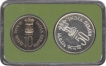 Ten Rupees  and  Fifty Rupees UNC Set of Happy Child Nations Pride of Bombay Mint of 1979.