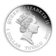 Silver One Dollar Proof Coin of Elizabeth II of  of Tuvalu of 2009.