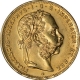 Gold Eight Florins Coin of Joseph I of Austria of 1892.