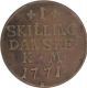 Copper One Skilling  of Christian VII of Denmark.