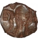 Copper Quartar Coin of Vasudeva I of Kushan Dynasty.