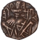 Copper Drachma Coin  of Toramana II of Huna Dynasty.