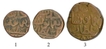 Copper Two Third Gani One Third Gani and One Gani Coins of  Shams ud Din Muhammad Shah III of Bahmani Sultanate.