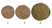 Copper Two Third Gani One Third Gani and One Gani Coins of  Shams ud Din Muhammad Shah III of Bahmani Sultanate.