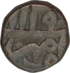 Copper Dam Coin  of Akbar of Delhi Mint of Mihr Month.