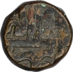 Copper Dam Coin of Akbar of Dogaon Mint of Mihr Month.