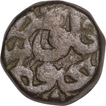 Copper One Dam Coin of Akbar of Fi Tarikh Type.