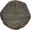 Copper Dam Coin of Akbar of Sarhind Mint of Tir Month.