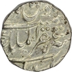 Silver One Rupee Coin of Shah Alam Bahadur of Akbarabad Mustaqir ul Mulk Mint.