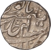 Silver One Rupee Coin of Shah Alam Bahadur of Lakhnau Mint.