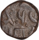 Copper One Eighth Anna Coin of Ahalya Bai of Indore State.