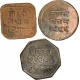 Copper Quarter Anna of  Half Anna and One Anna Coins of Bhupal Singh of Mewar State.