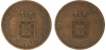 Bronze Half Tanga Coins of Carlos I  of Goa of India Portuguese.