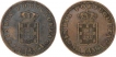 Bronze One Fourth Tanga Coin of Carlos I of Goa of Indo Portuguese.