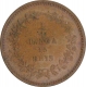 Copper Quarter Tanga Coin of Luiz I of India Portuguese.