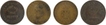 Copper and Bronze One Eighth Tanga Coin of Luiz I and Carlos I of India Portuguese.