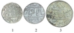 Silver One Rupee and Half Rupee Coins of Murshidabad and Banaras Mint of Bengal Presidency.