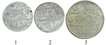 Silver One Rupee and Half Rupee Coins of Murshidabad and Banaras Mint of Bengal Presidency.